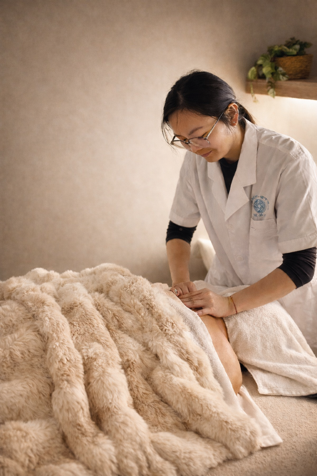 Massage relaxant realise par une praticienne