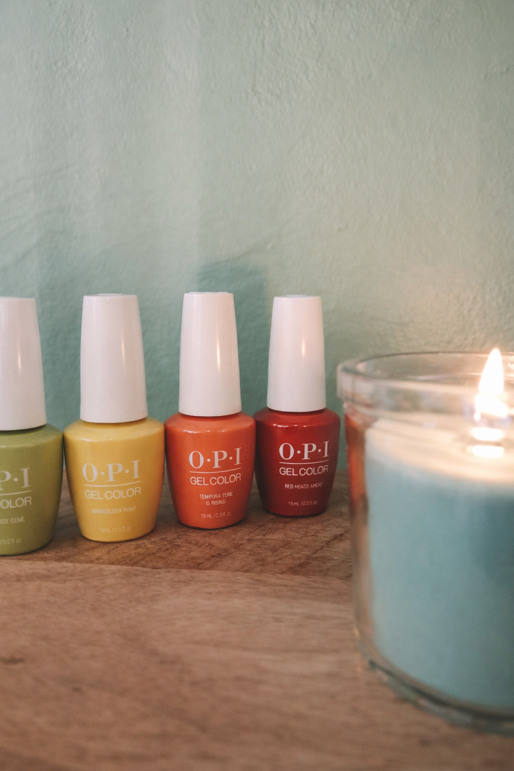 Ambiance OPI et bougie parfumée
